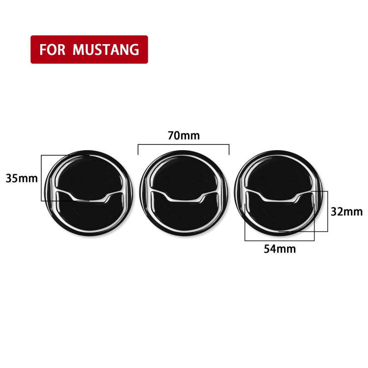 For Ford Mustang 2015-2020 9 in 1 Car Air Outlet Decorative Sticker, Left and Right Drive Univers...