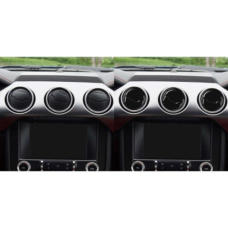 For Ford Mustang 2015-2020 9 in 1 Car Air Outlet Decorative Sticker, Left and Right Drive Univers...