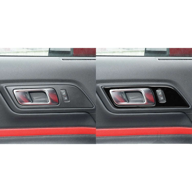 For Ford Mustang 2015-2020 Car Door Handle Panel Decorative Sticker, Left and Right Drive Univers...