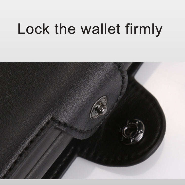 X-7 Antimagnetic RFID  Multi-functional Aluminum Crazy Horse Texture Leather Card Bag Wallet(Coffee)