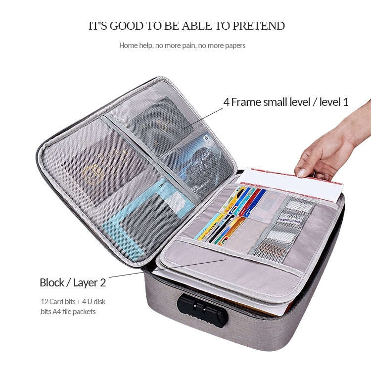 ZJ02 Waterproof Polyester Multi-layer Document Storage Bag Laptop Bag  for All Sizes of Laptops, ...