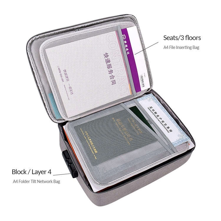 ZJ02 Waterproof Polyester Multi-layer Document Storage Bag Laptop Bag  for All Sizes of Laptops, ...
