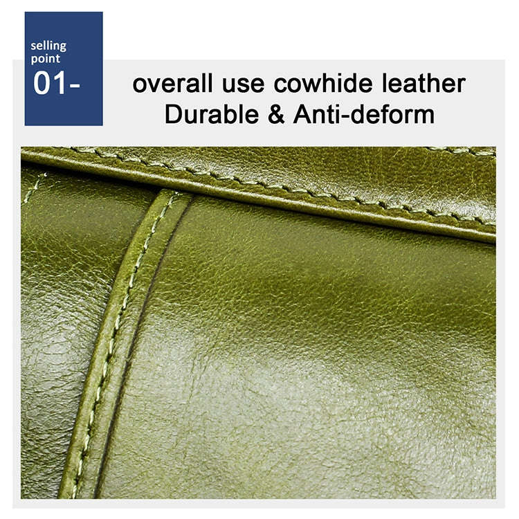3520 Long Cowhide Leather Folding Anti-magnetic RFID Wallet for Ladies, with Card Slots(Blue)