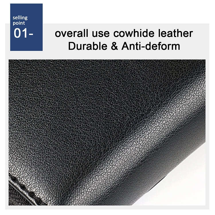 KB152 Butterfly Pattern Zipper Cowhide Leather Organ Shape Multiple Card Slots Anti-magnetic RFID...