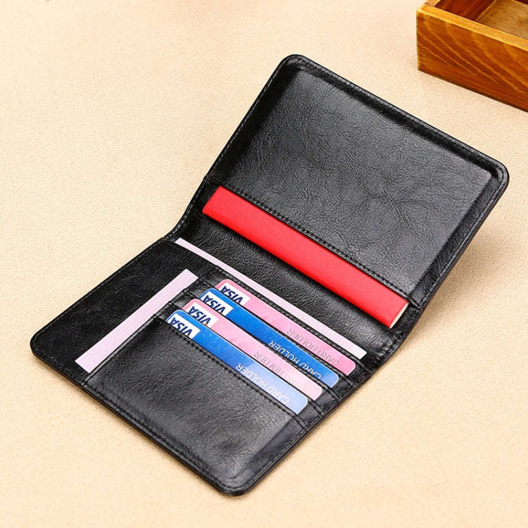 TP-8296 Multi-functional RFID Leather Travel Passport Holder(Coffee)