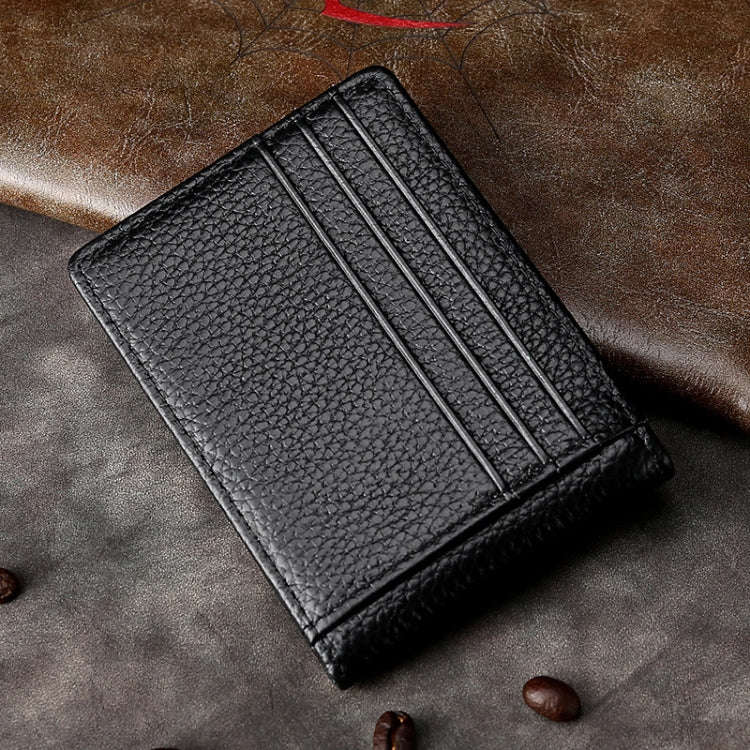 TP-055 Litchi Texture Leather Multi-function Motor Vehicle Driving License Card Folder(Black)