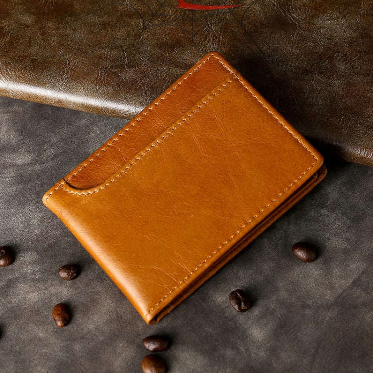TP-055 Oil Wax Leather Multi-function Motor Vehicle Driving License Card Folder(Brown)