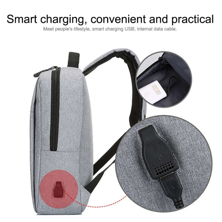 POFOKO Large-capacity Waterproof Oxford Cloth Business Casual Backpack with External USB Charging...