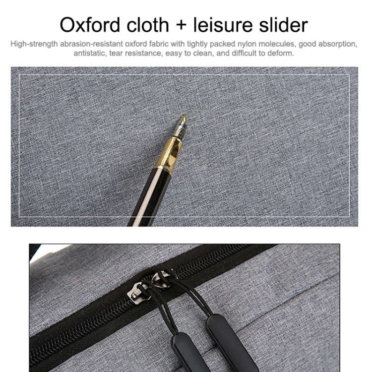 POFOKO Large-capacity Waterproof Oxford Cloth Business Casual Backpack with External USB Charging...
