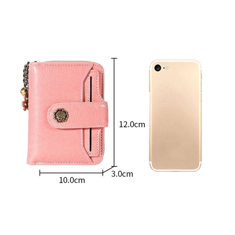 3522 Short Anti-magnetic RFID Wallet Multi-function Wallet for Ladies, with Card Slots(Blue)