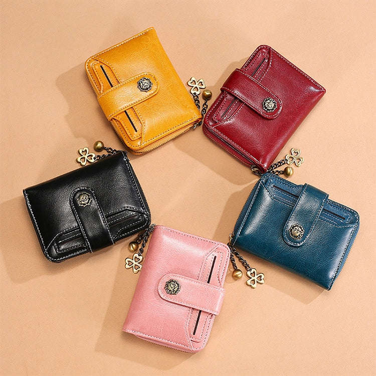3522 Short Anti-magnetic RFID Wallet Multi-function Wallet for Ladies, with Card Slots(Black)