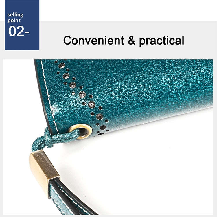 3526 Vintage Oil Wax Texture Large Capacity Long Multi-function Anti-magnetic RFID Wallet Clutch ...