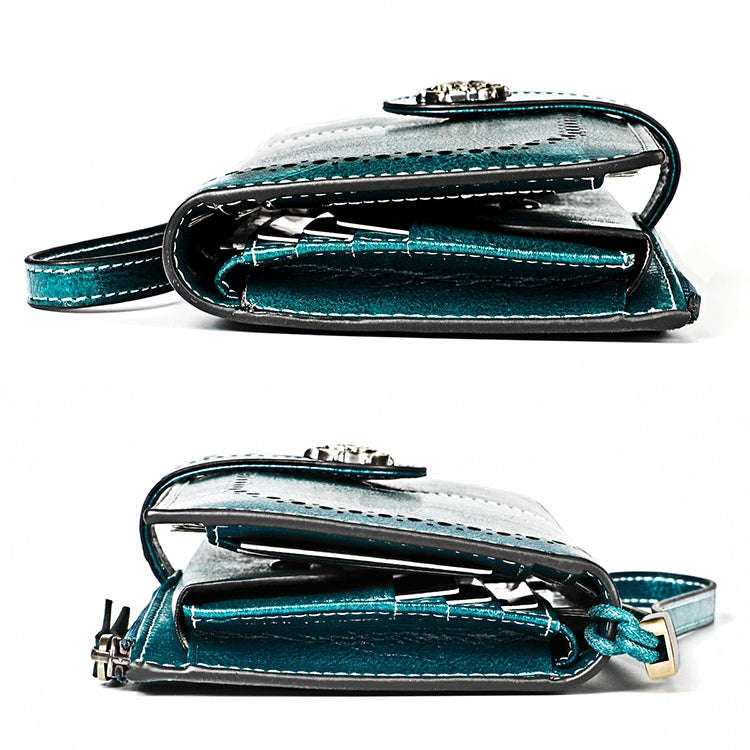 3526 Vintage Oil Wax Texture Large Capacity Long Multi-function Anti-magnetic RFID Wallet Clutch ...
