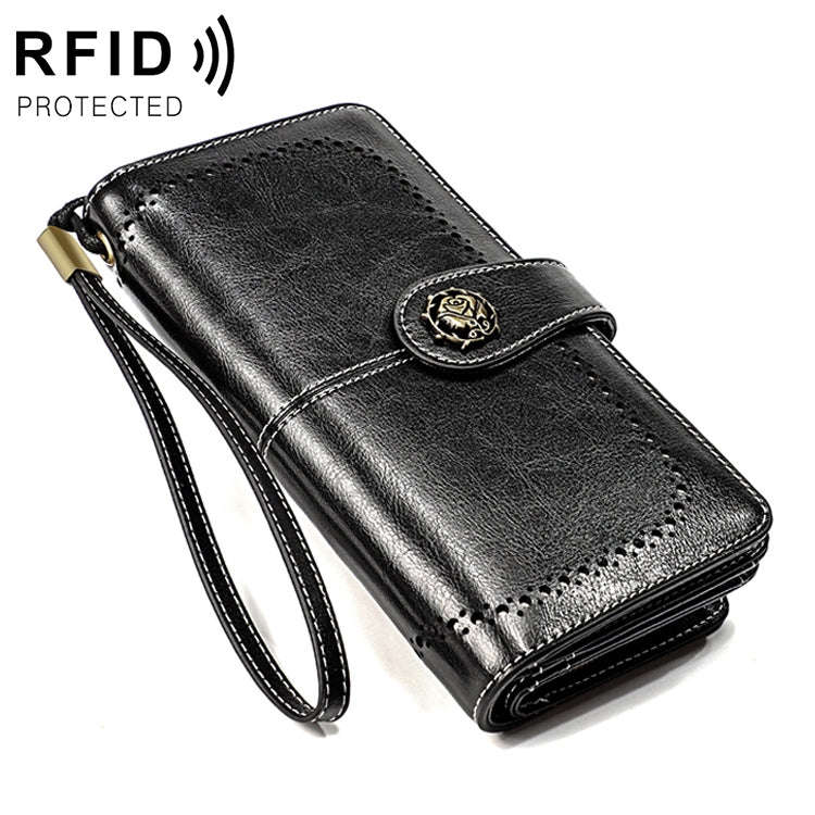 3556 Large Capacity Long Multi-function Anti-magnetic RFID Wallet Clutch for Ladies with Card Slo...