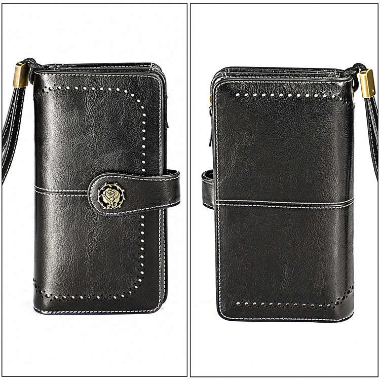 3556 Large Capacity Long Multi-function Anti-magnetic RFID Wallet Clutch for Ladies with Card Slo...