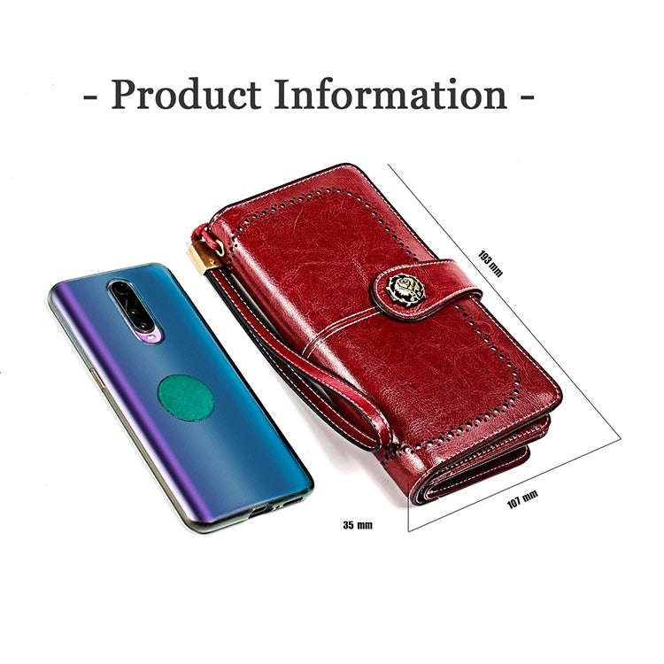 3556 Large Capacity Long Multi-function Anti-magnetic RFID Wallet Clutch for Ladies with Card Slo...