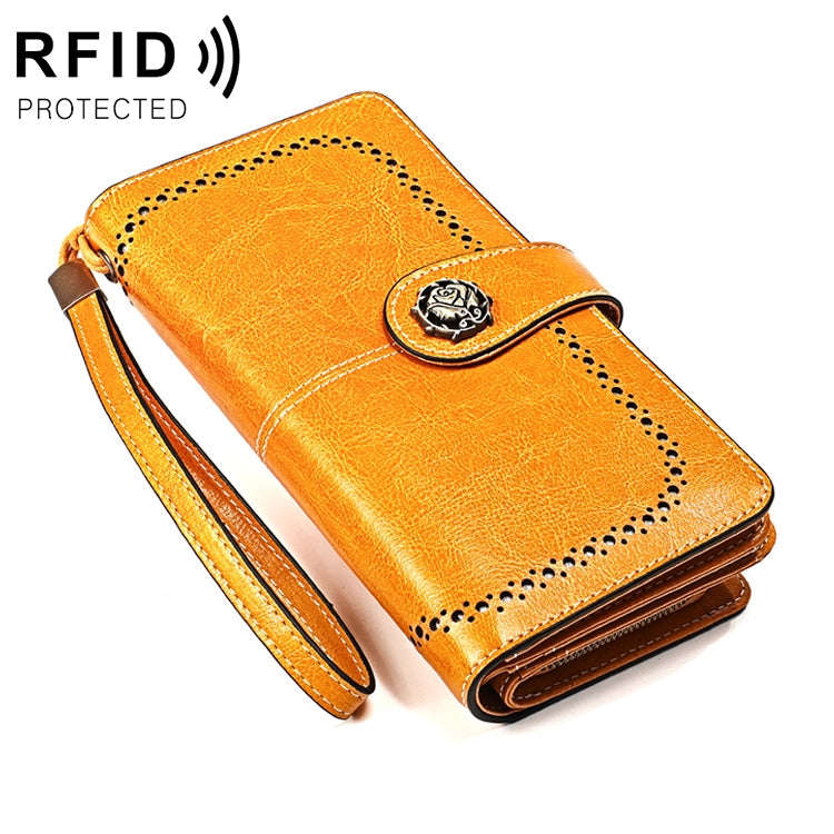 3556 Large Capacity Long Multi-function Anti-magnetic RFID Wallet Clutch for Ladies with Card Slo...