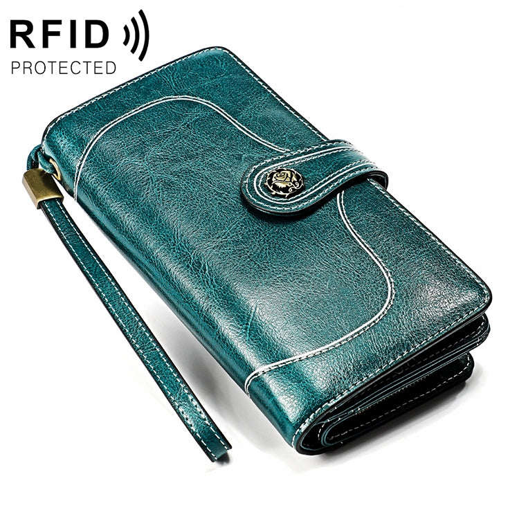 3555 Large Capacity Long Multi-function Anti-magnetic RFID Wallet Clutch for Ladies with Card Slo...