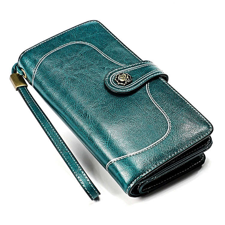 3555 Large Capacity Long Multi-function Anti-magnetic RFID Wallet Clutch for Ladies with Card Slo...