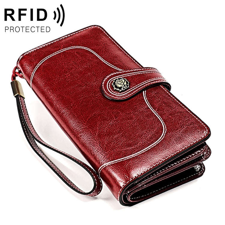 3555 Large Capacity Long Multi-function Anti-magnetic RFID Wallet Clutch for Ladies with Card Slo...