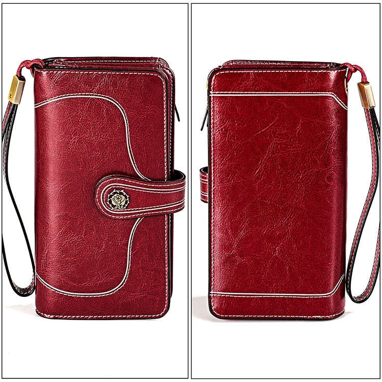 3555 Large Capacity Long Multi-function Anti-magnetic RFID Wallet Clutch for Ladies with Card Slo...