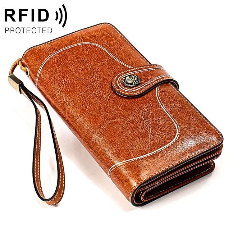 3555 Large Capacity Long Multi-function Anti-magnetic RFID Wallet Clutch for Ladies with Card Slo...