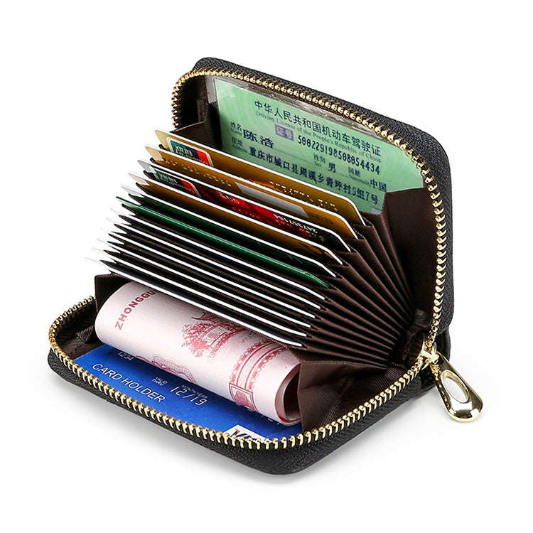 KB151 Multi-card Anti-magnetic RFID Organ Card Package Ladies Wallet (Black)