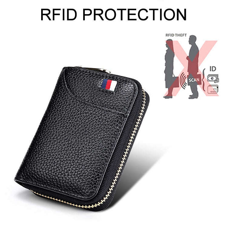 KB151 Multi-card Anti-magnetic RFID Organ Card Package Ladies Wallet (Black)