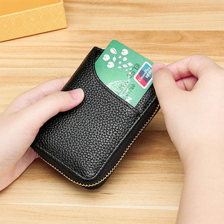 KB151 Multi-card Anti-magnetic RFID Organ Card Package Ladies Wallet (Black)