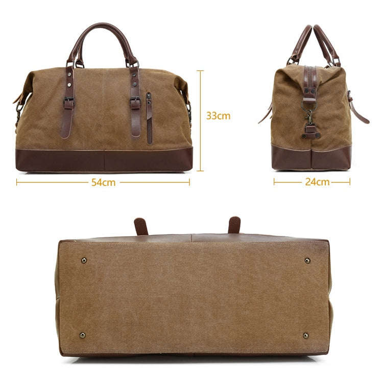 AUGUR 2012 Portable Casual Canvas Travel Handbag Baggage Shoulder Crossby Bag(Grey)