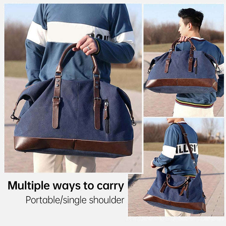 AUGUR 2012 Portable Casual Canvas Travel Handbag Baggage Shoulder Crossby Bag(Grey)