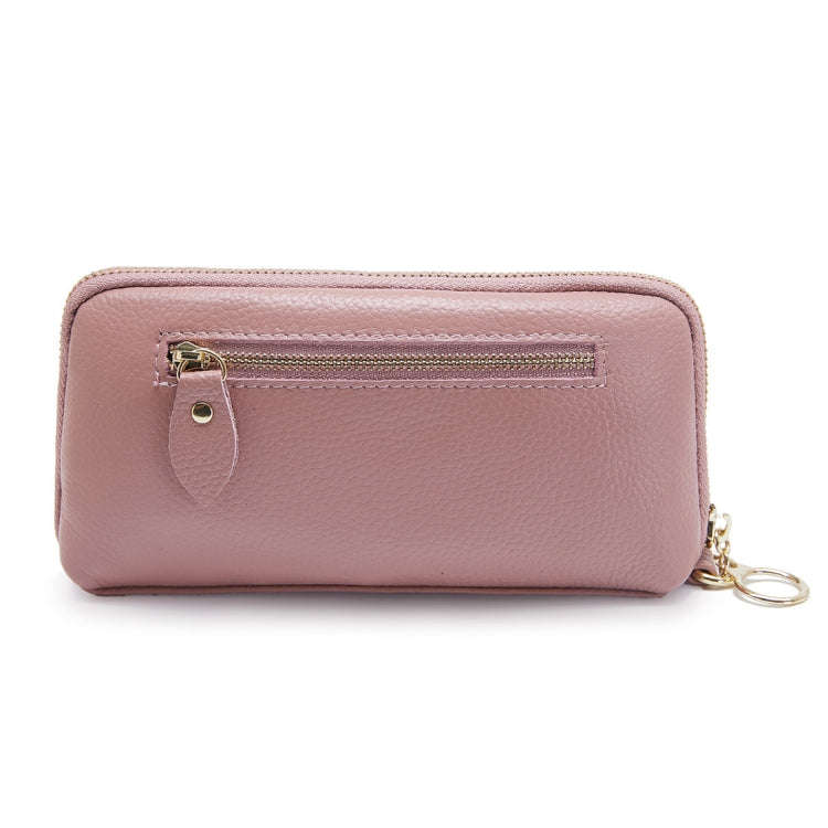 2-Folding Square Genuine Leather Handbag(Pink)