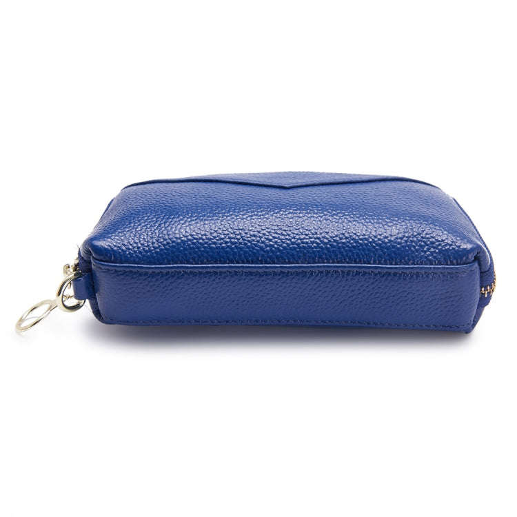 2-Folding Square Genuine Leather Handbag(Blue)