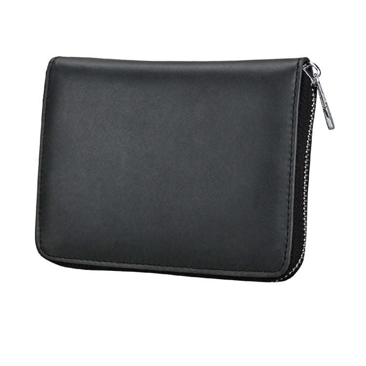 Antimagnetic RFID Multi-functional Genuine Leather Card Package(Black)