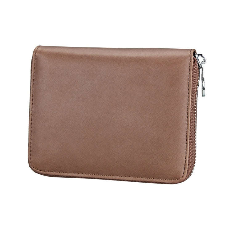 Antimagnetic RFID Multi-functional Genuine Leather Card Package(Coffee)