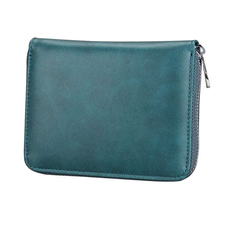 Antimagnetic RFID Multi-functional Genuine Leather Card Package(Green)