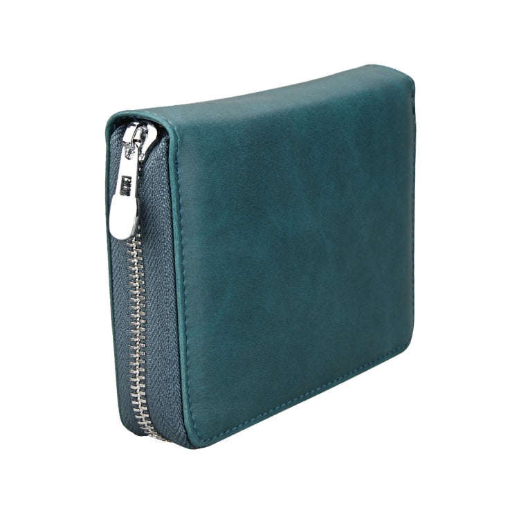 Antimagnetic RFID Multi-functional Genuine Leather Card Package(Green)