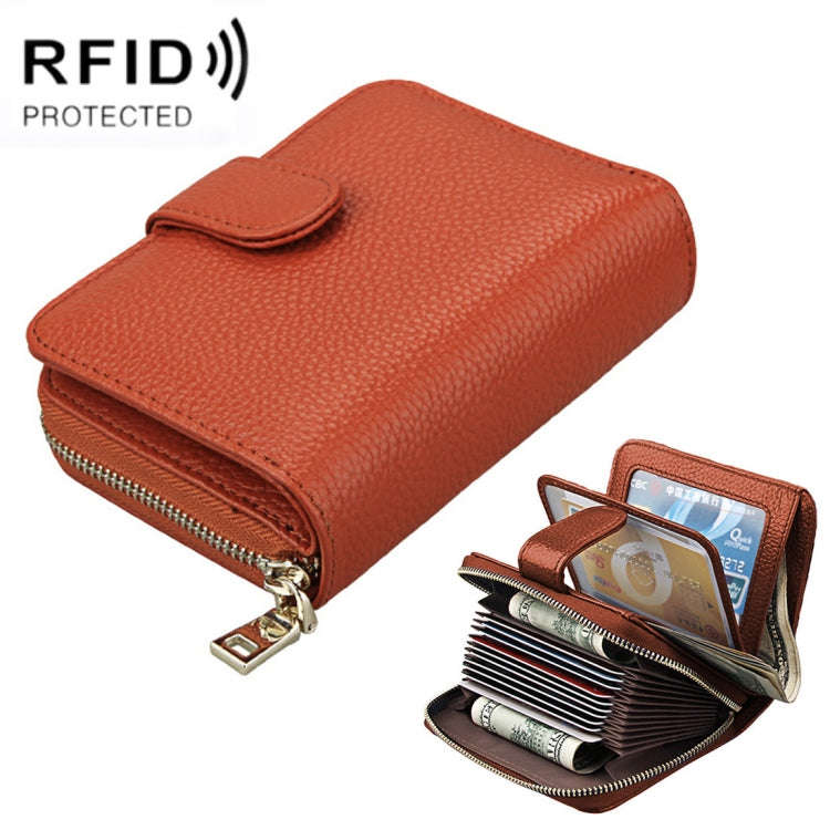 KB132 Female Style Full Grain Cow Leather Multifunctional RFID Wallet/ Card Bag/ Driving License ...