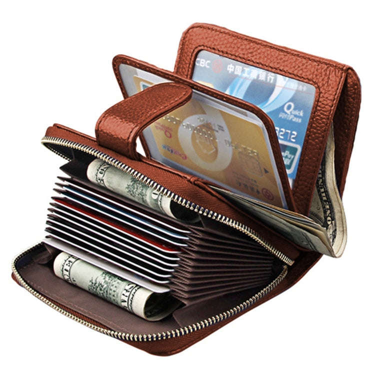 KB132 Female Style Full Grain Cow Leather Multifunctional RFID Wallet/ Card Bag/ Driving License ...