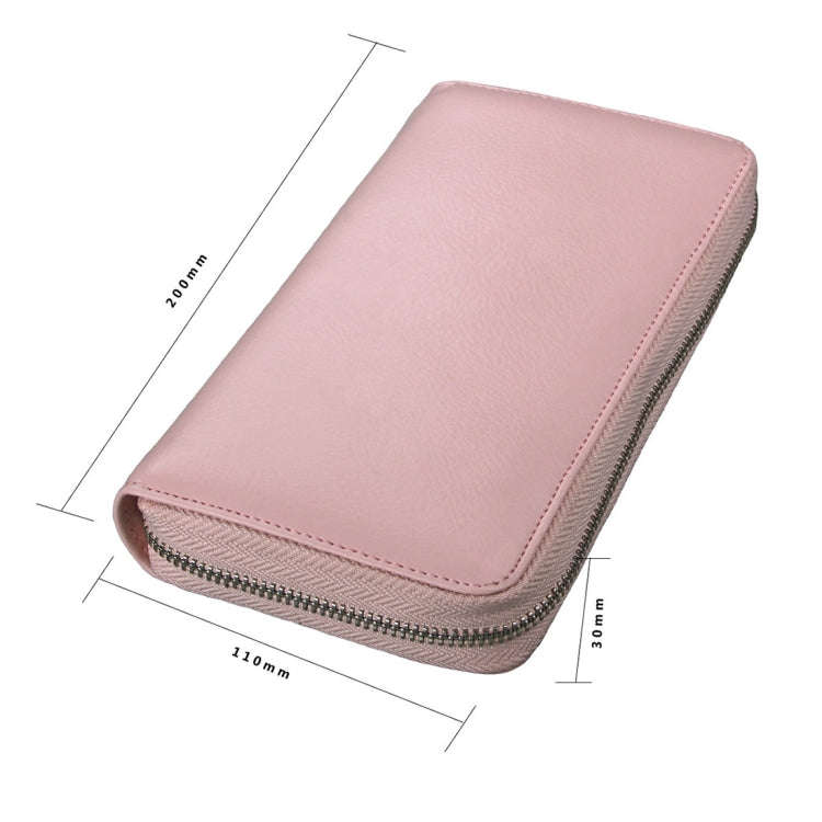 Antimagnetic RFID Large Capacity Long Style Genuine Leather Passport Package / Multifunctional an...