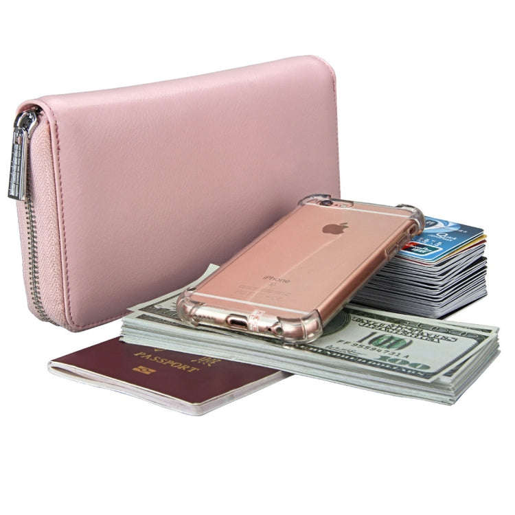 Antimagnetic RFID Large Capacity Long Style Genuine Leather Passport Package / Multifunctional an...