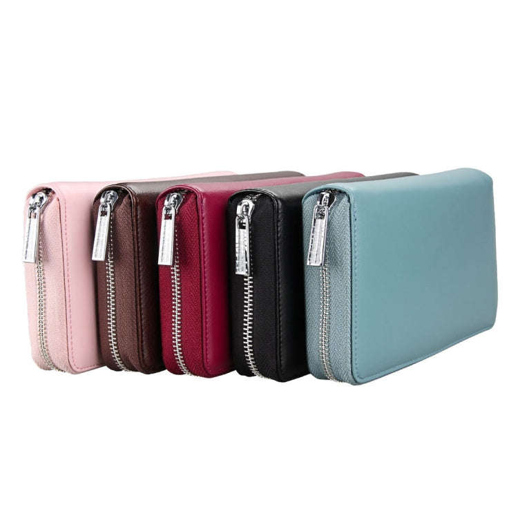 Antimagnetic RFID Large Capacity Long Style Genuine Leather Passport Package / Multifunctional an...