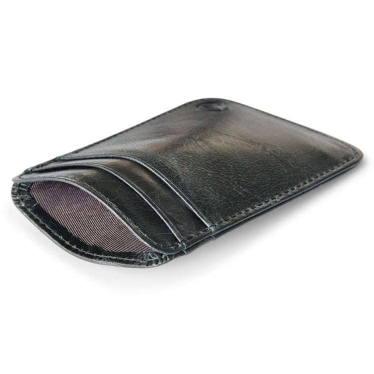 XIAO YUAN XIANG Cowhide Leather 5 Card Pocket Sleeve Wallet Coin Purse Credit Card Holder, Size: ...