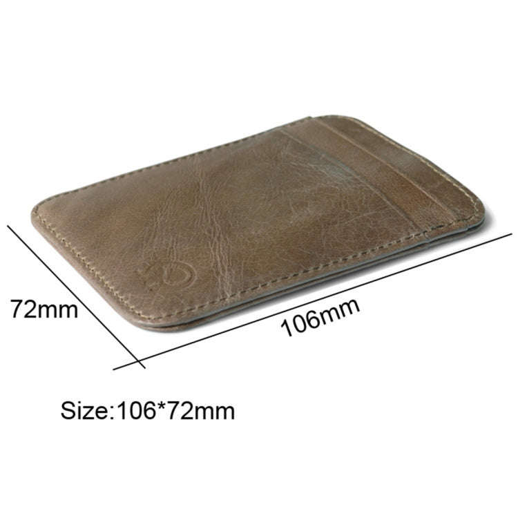 XIAO YUAN XIANG Cowhide Leather 5 Card Pocket Sleeve Wallet Coin Purse Credit Card Holder, Size: ...