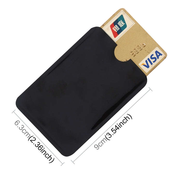 100pcs Aluminum Foil RFID Blocking Credit Card ID Bank Card Case Card Holder Cover, Size: 9 x 6.3...