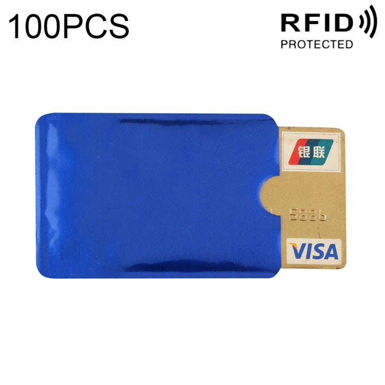 100pcs Aluminum Foil RFID Blocking Credit Card ID Bank Card Case Card Holder Cover, Size: 9 x 6.3...
