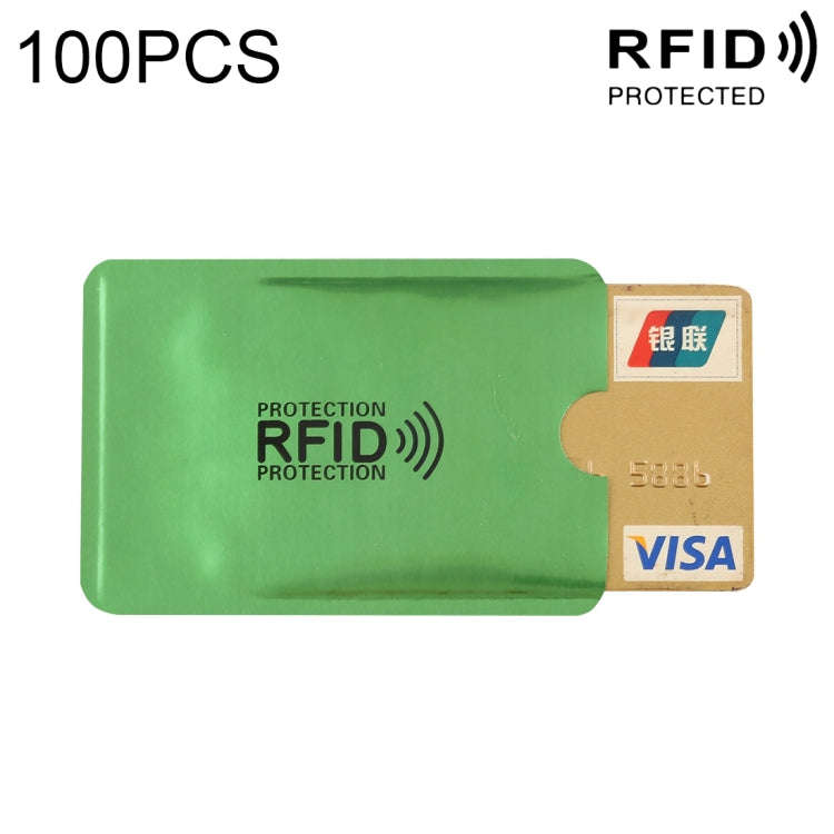 100pcs Aluminum Foil RFID Blocking Credit Card ID Bank Card Case Card Holder Cover, Size: 9 x 6.3...