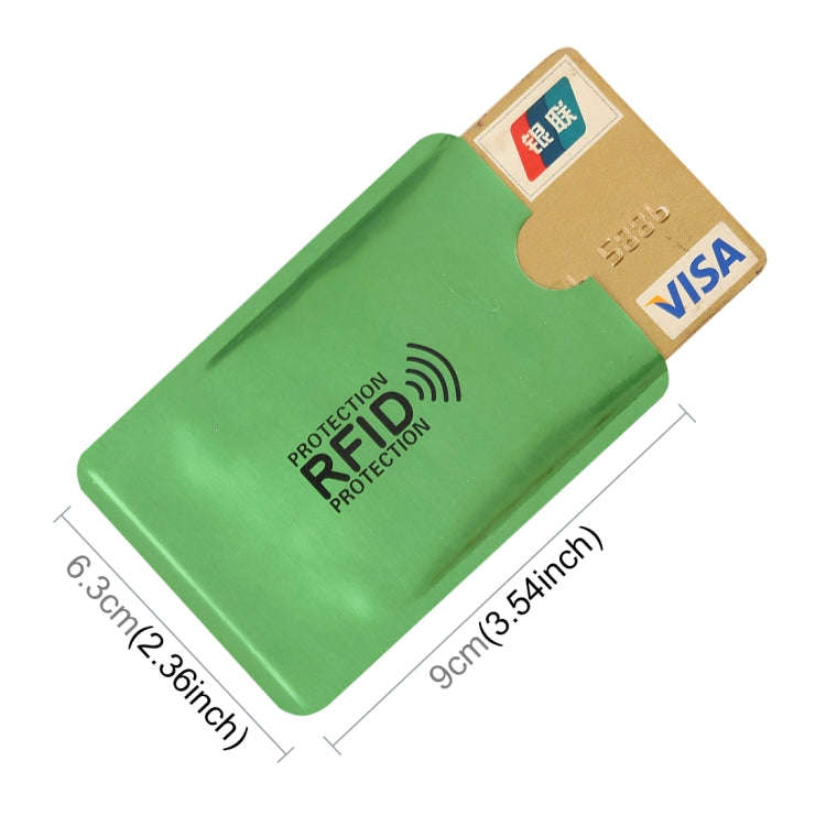 100pcs Aluminum Foil RFID Blocking Credit Card ID Bank Card Case Card Holder Cover, Size: 9 x 6.3...