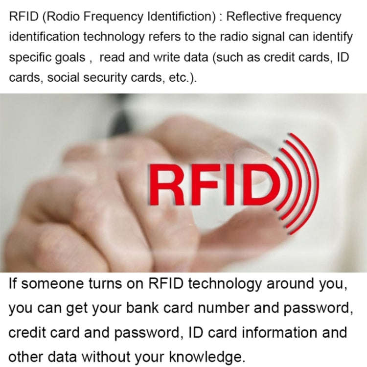 100pcs Aluminum Foil RFID Blocking Credit Card ID Bank Card Case, Size: 9 x 6.3cm (Black)