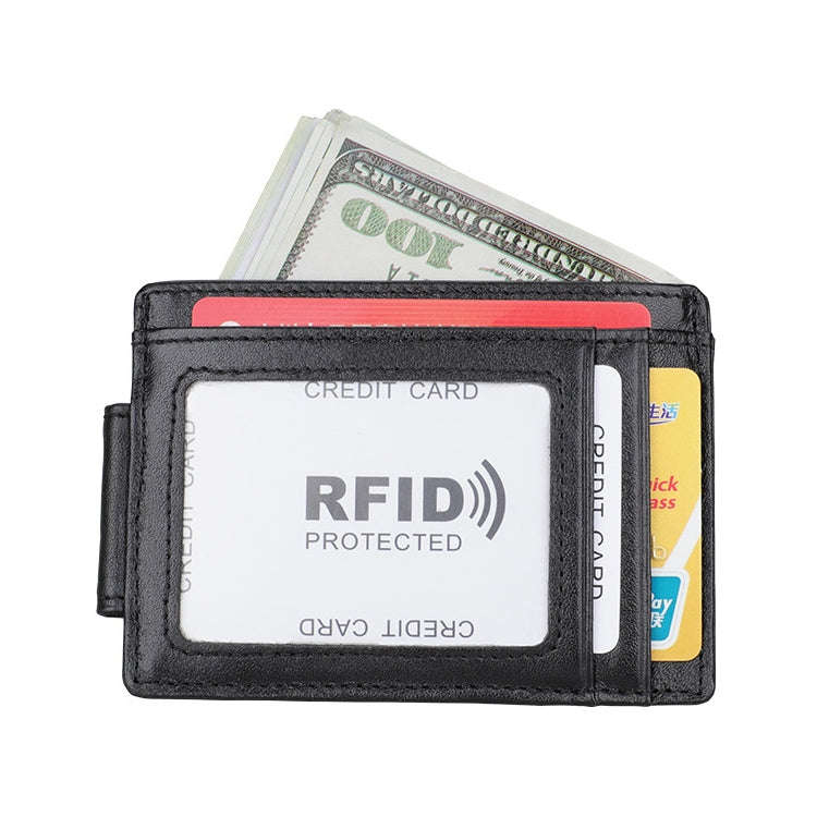 KB80 Antimagnetic RFID Crazy Horse Texture Oil Wax Leather Card Holder Wallet Billfold for Men an...